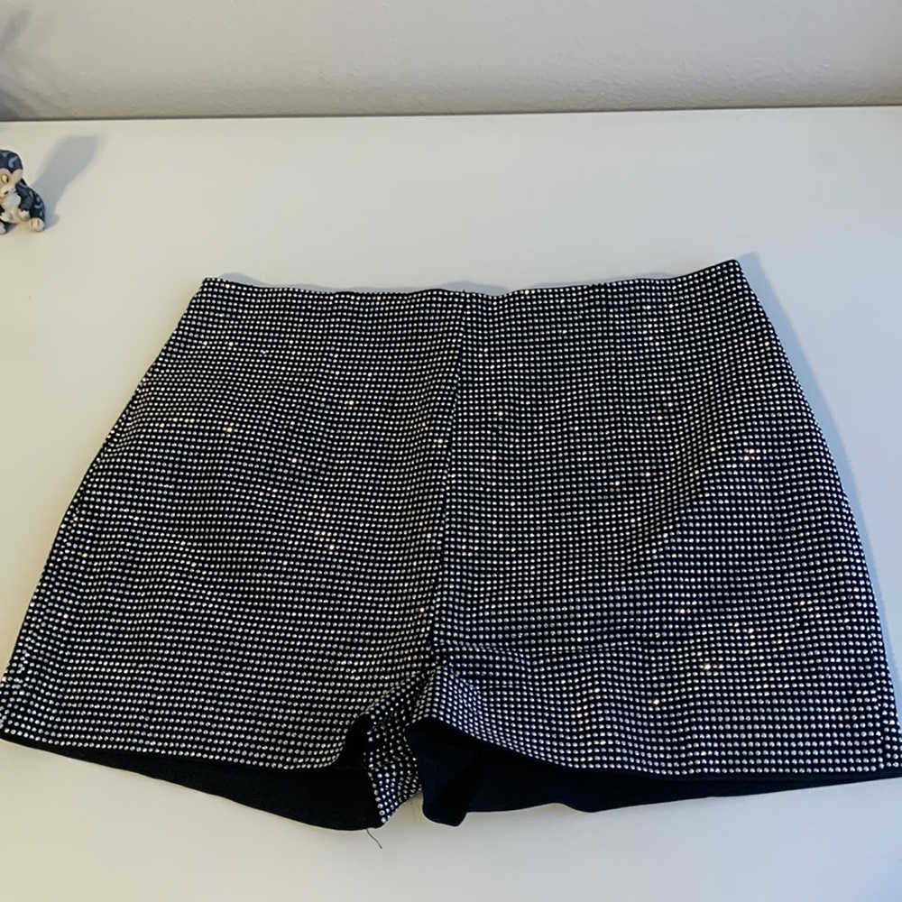 Women’s black sequin shorts